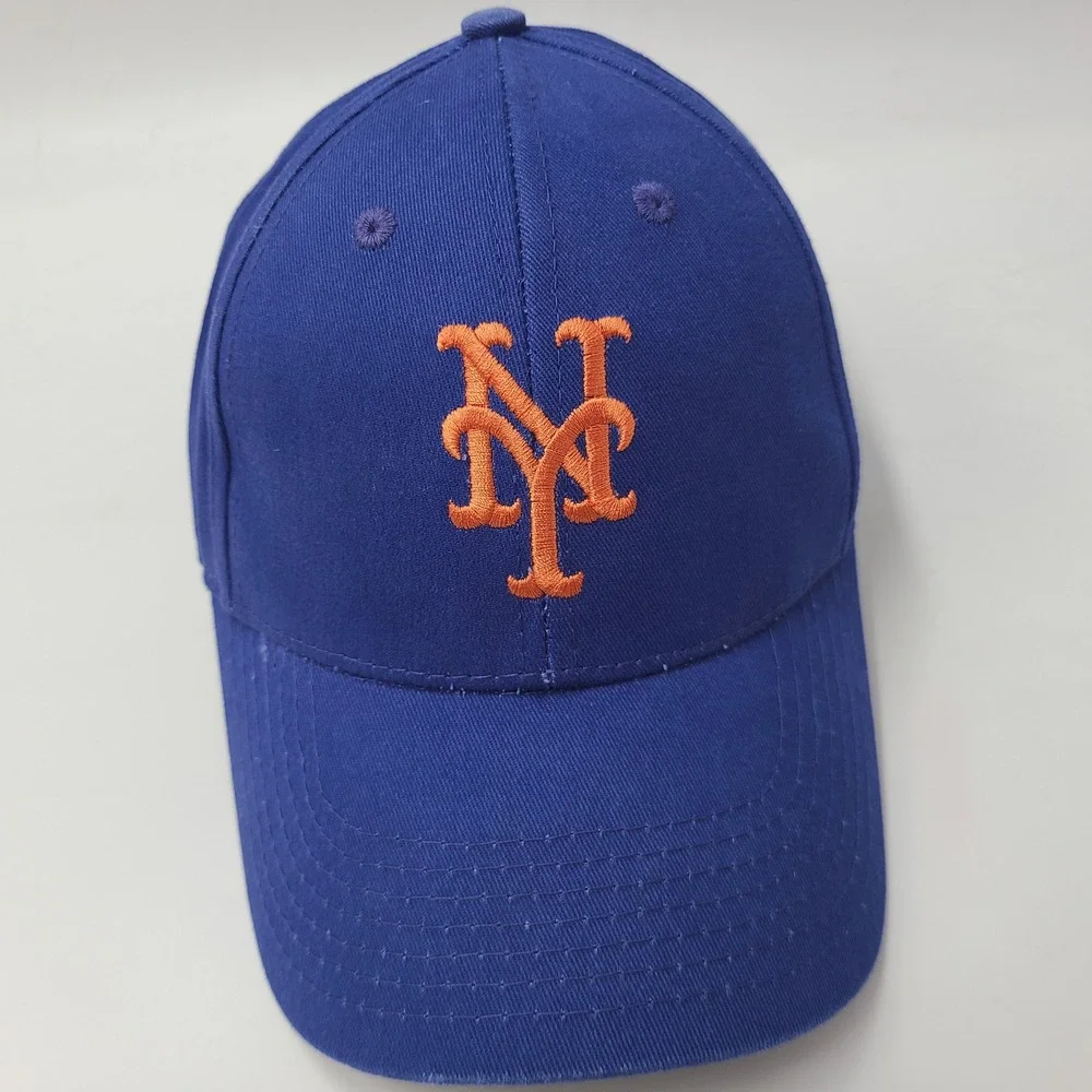 Youth New York Mets Hat Adjustable 47 Brand Blue Orange MLB Baseball Logo Boys